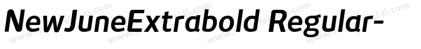NewJuneExtrabold Regular字体转换
